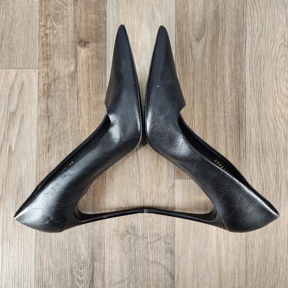 Stella McCartney Black Pointed Toe Stiletto Pumps Heels Shoes Size 40 US 9 - Picture 9 of 12